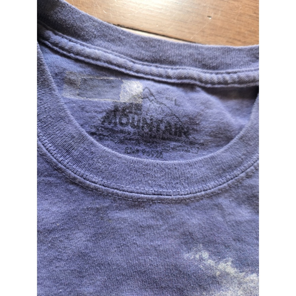 The Mountain Vintage Men's Snowy Owl Moon T Shirt Large Blue Tie Dye 1999 - Picture 3 of 6